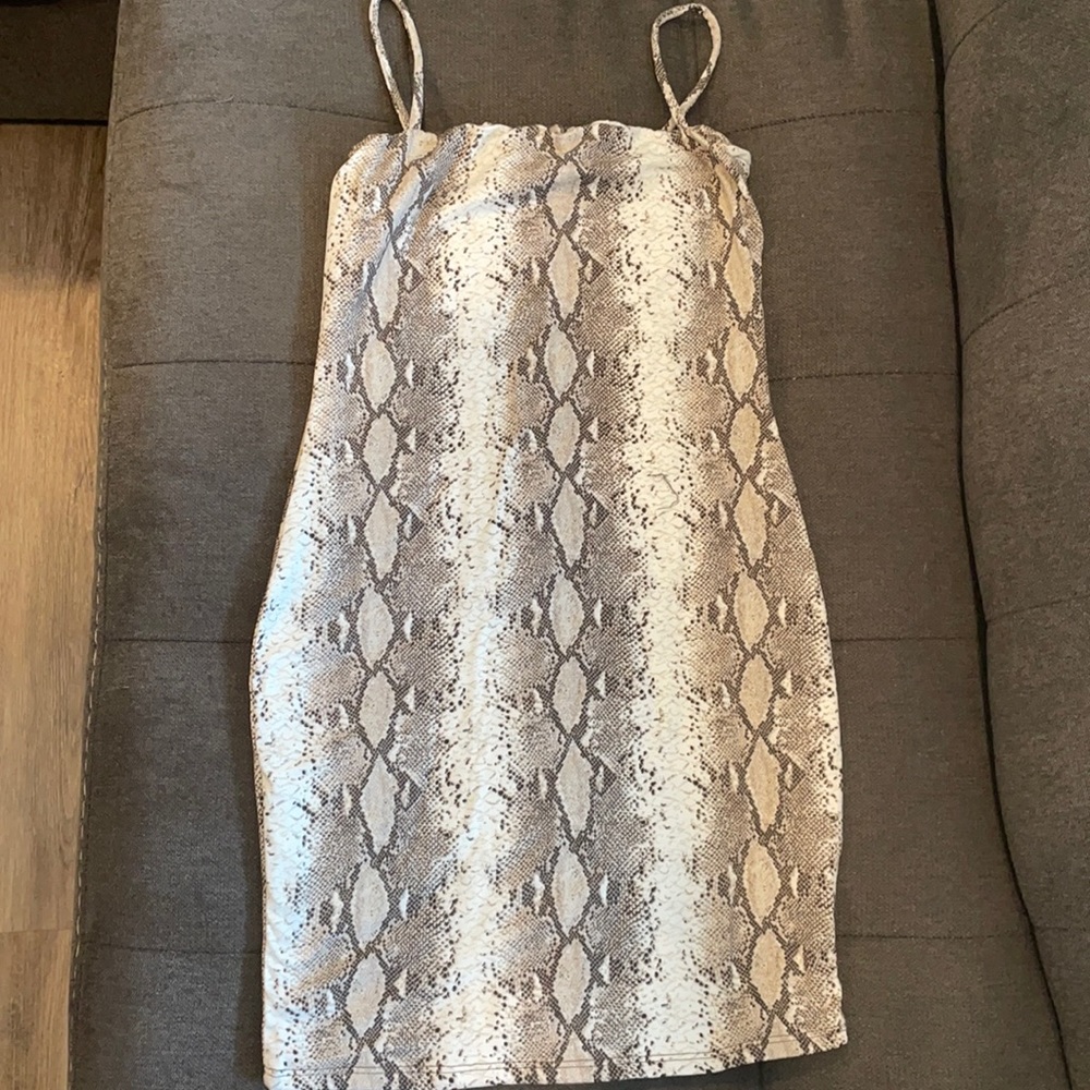 OOTDFash snake print cami mini dress